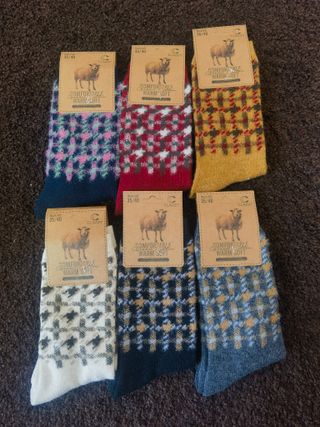 6 Pares Calcetines Lana Mujer Talla 35-40