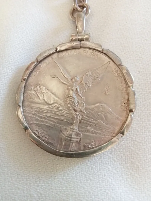 Llavero Moneda mexicana de plata