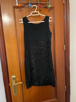Vestido negro corto Talla Única