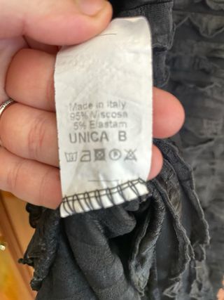 Vestido negro corto Talla Única