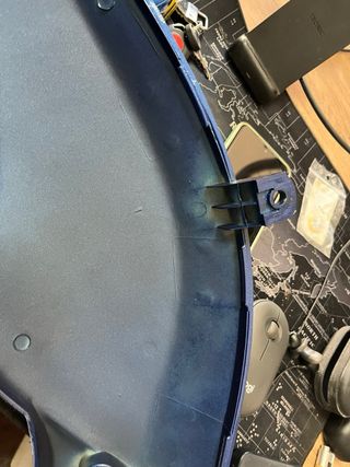 Carcasa lateral izquierda Piaggio Typhoon azul