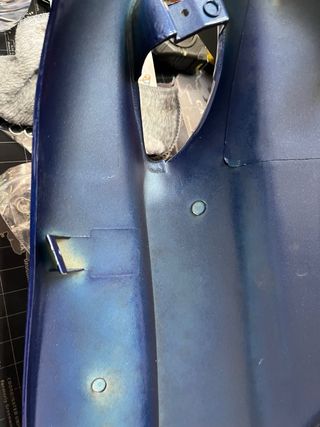 Carcasa lateral izquierda Piaggio Typhoon azul