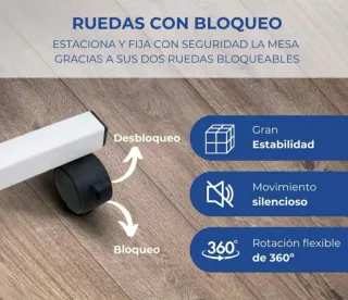 MESA AUXILIAR CON RUEDAS.