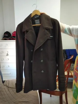 Pull&Bear Chaquetón Marrón Talla M