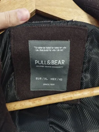 Pull&Bear Chaquetón Marrón Talla M