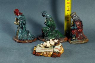 11 FIGURAS DE DUREXINA O MARMOLINA PARA BELÉN.