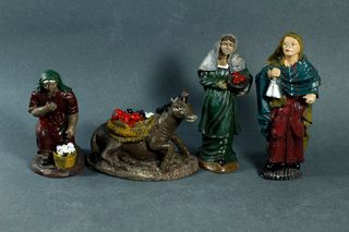 11 FIGURAS DE DUREXINA O MARMOLINA PARA BELÉN.