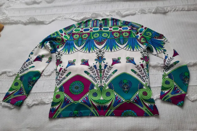 Jersey Estampado motivos egipcio. Multicolor