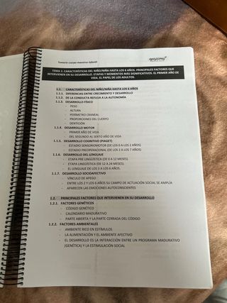 Temario oposiciones Educación Infantil