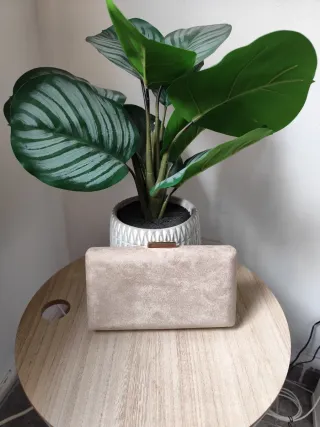 Bolso fiesta ante beige nuevo