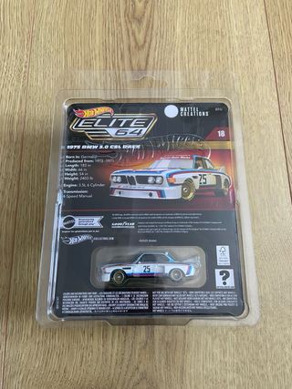 Hot Wheels Elite 64 BMW 3.0 CSL Race 1975