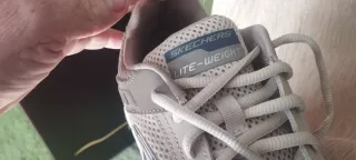 Zapatillas Skechers Hombre Talla 41 Gris/Blanco