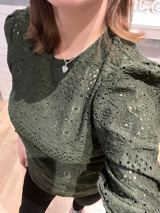 Camiseta OBJECT verde bordada