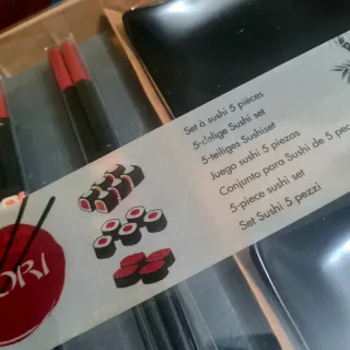 3 Set da 2 Sushi ORI per servire 6 persone