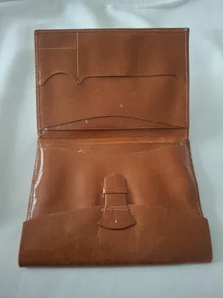Cartera de piel pintada a mano de Marruecos