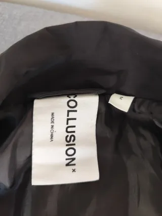 Chaqueta Collusion Negra oversize