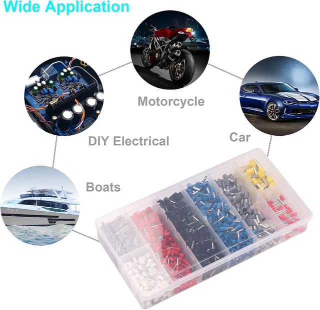 1200 Terminales Eléctricos Cables 22-10AWG