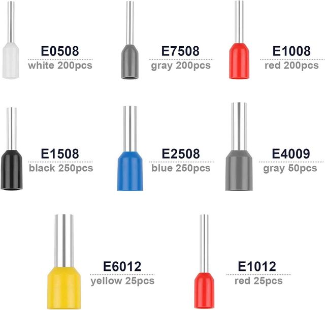 1200 Terminales Eléctricos Cables 22-10AWG