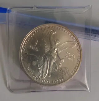 Moneda 1 Onza Plata 1992 México Ley .999