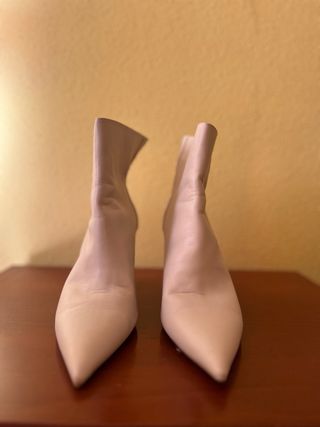 Botines Mango Beige Tacón talla 39