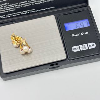 Pendientes Oro 18kt Perlas diamantes y Rubíes