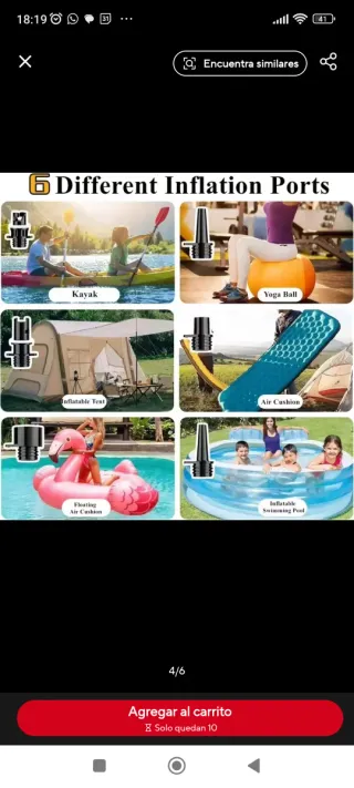 Bomba de aire eléctrica portátil