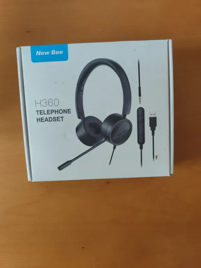 Auscultadores New Bee H360 Telefone Preto