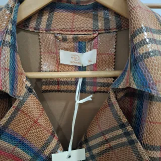 Abrigo gabardina cuadros sin estrenar