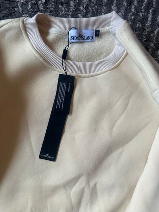 Sudadera Stone Island Beige Talla S pero talla más