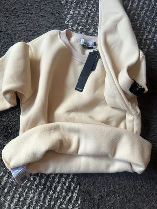 Sudadera Stone Island Beige Talla S pero talla más