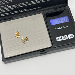 Pendientes de estrella oro 18kt