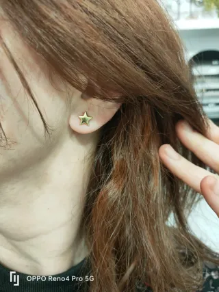 Pendientes de estrella oro 18kt