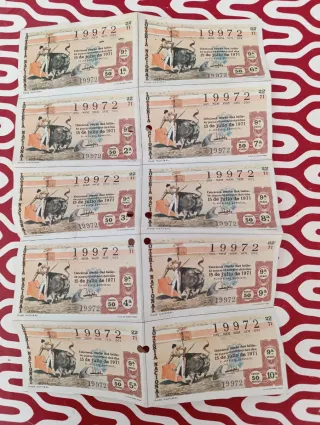 Números de lotería nacional antiguos