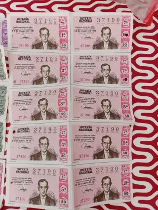 Números de lotería nacional antiguos