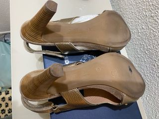 Sandalias Pedro Miralles Doradas Tacón