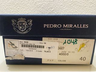 Sandalias Pedro Miralles Doradas Tacón