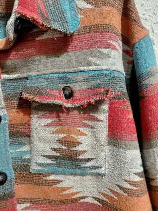 Shacket Chaqueta Camisa Oversize Estampado Navajo