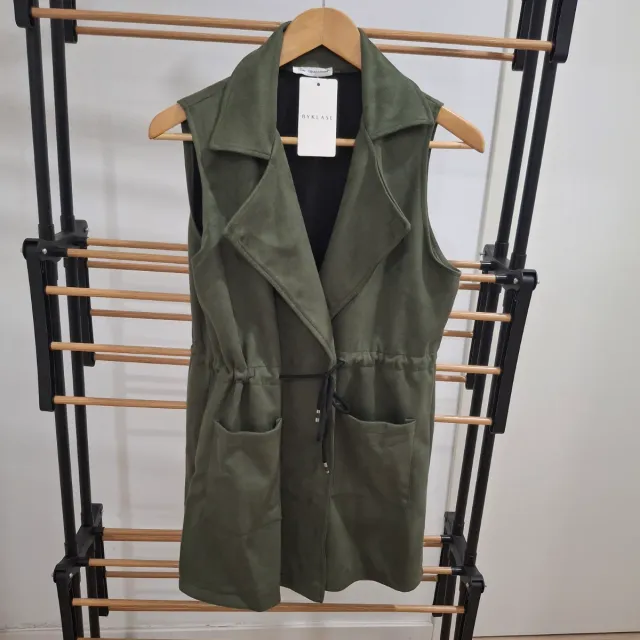 Chaleco antelina verde talla única