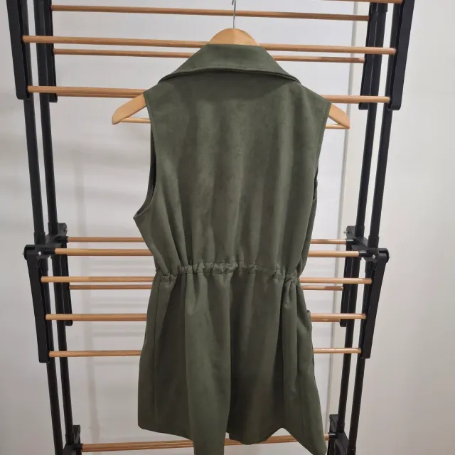 Chaleco antelina verde talla única