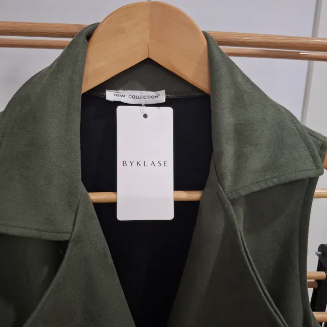 Chaleco antelina verde talla única