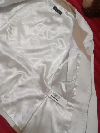 Chaqueta Adolfo Dominguez Beige y Blanca