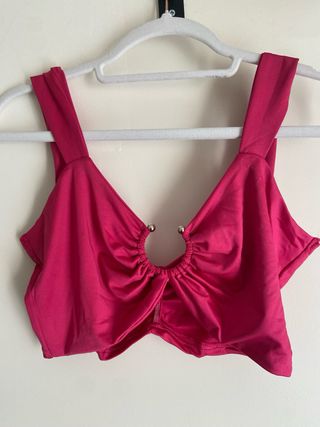 Vestido dos piezas rosa,