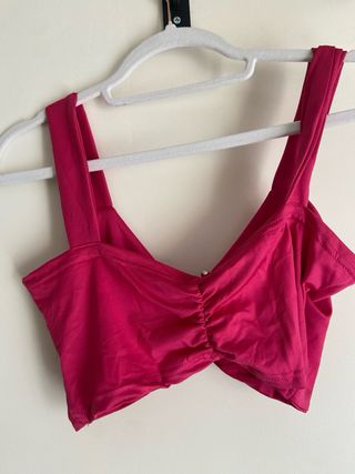 Vestido dos piezas rosa,