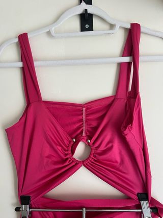 Vestido dos piezas rosa,