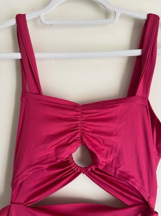 Vestido dos piezas rosa,