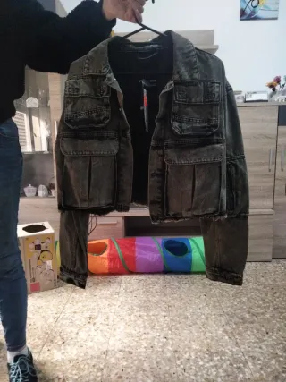 Cazadora tejana oversize