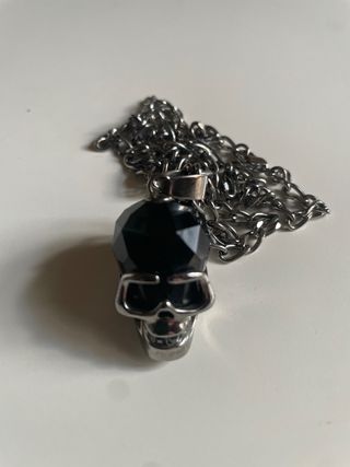 Collar Calavera Swarovski Negro Original