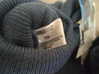 Guantes de piel azul para mujer. Talla L (7/8)