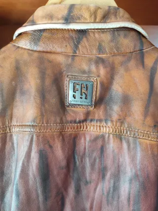 Cazadora Piel Vintage Freaky Nation Mujer