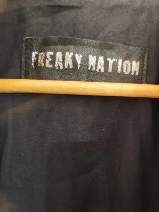 Cazadora Piel Vintage Freaky Nation Mujer